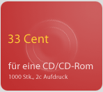 CD Herstellung - 33 Cent f&uuml;r eine CD/CD-Rom