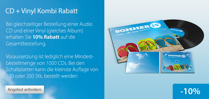Angebot zur CD + Vinyl Kombi anfordern