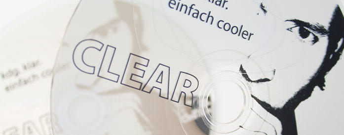 CLEAR Disc, durchsichtige CD, transparent