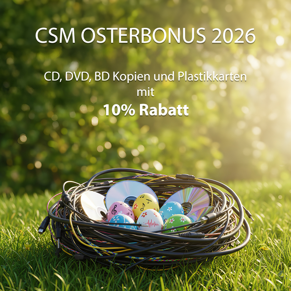 -10% auf CD, DVD und Blu-ray Kleinserien und Plastikkarten!