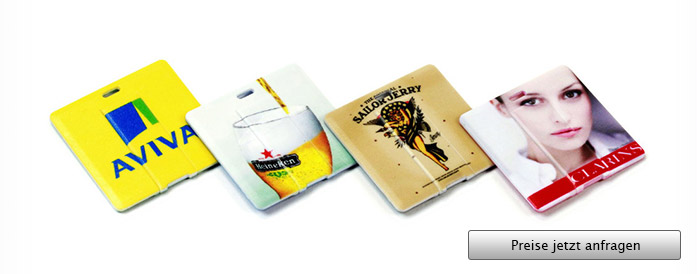 USB Card Square mit Logo - Angebot anfordern...