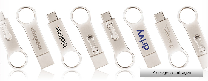 Dual Loop USB Stick mit Logo - Angebot anfordern...