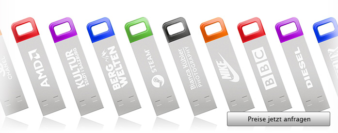 Iron LED USB Stick mit Logo - Angebot anfordern...