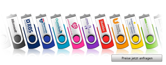 Twister USB Stick mit Logo - Konfigurator starten und Preise online kalkulieren...