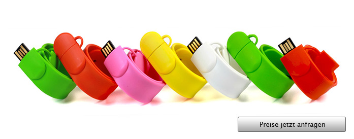 Snapband USB Stick mit Logo - Angebot anfordern...