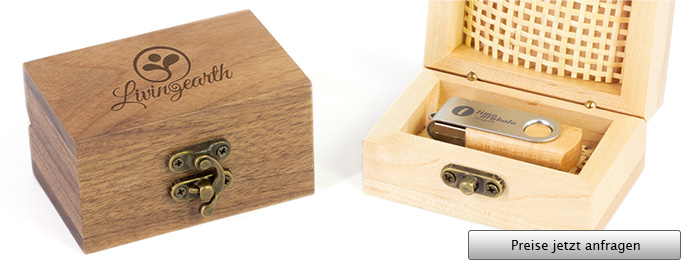 Wooden Treasure Box USB Stick Verpackung