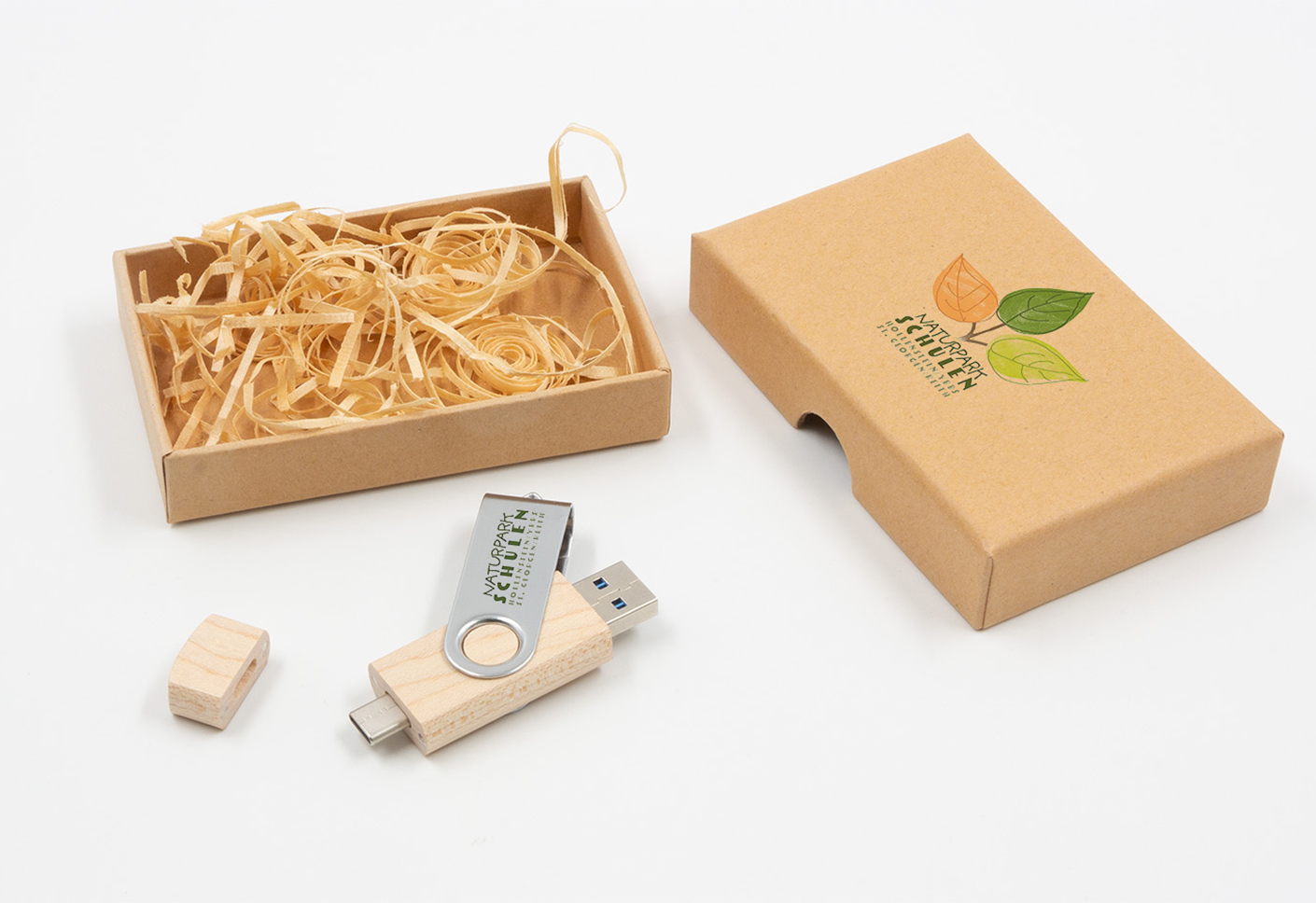 Dual Wooden USB Stick & Eco Box