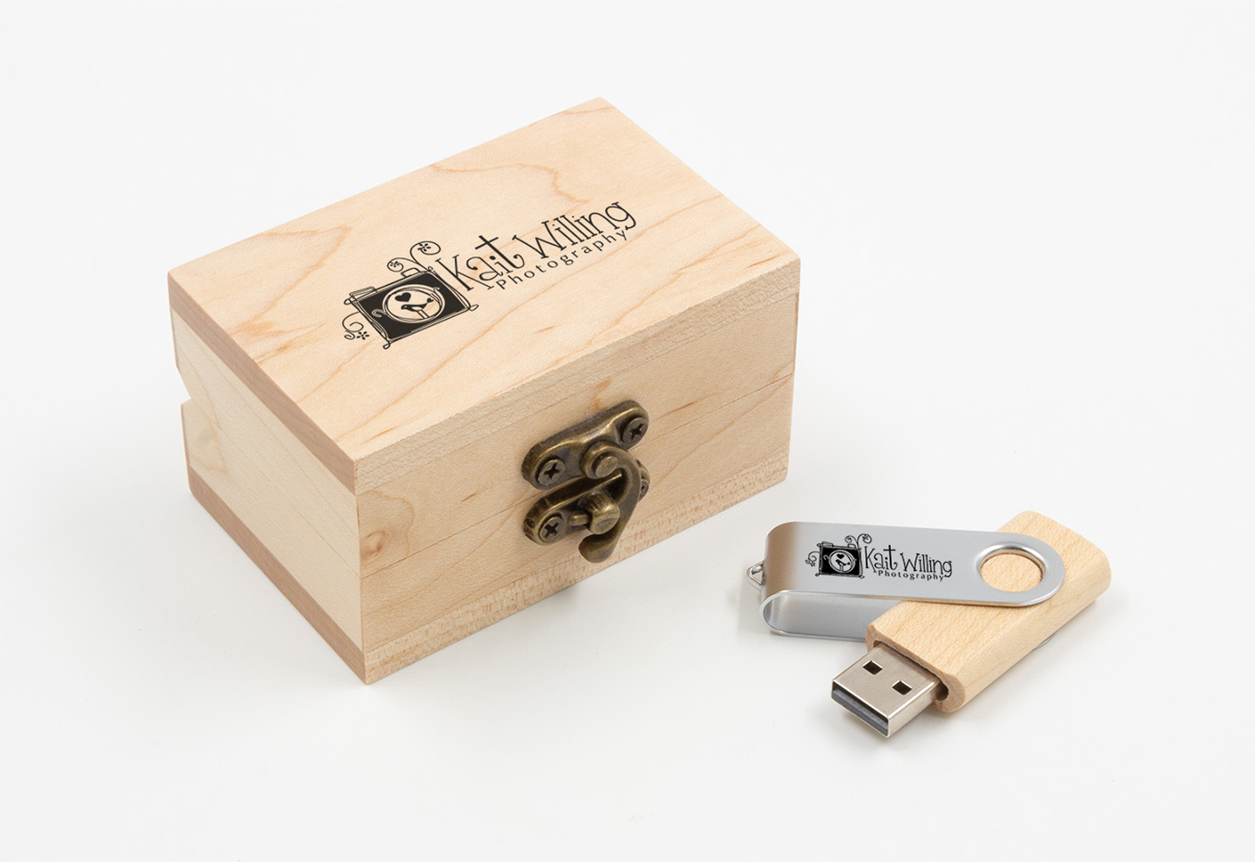 Wooden Twister USB Stick & Treasure Box